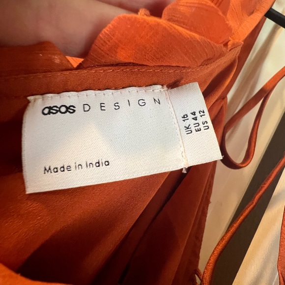 ASOS Orange Ruffle Dress - Picture 3 of 6